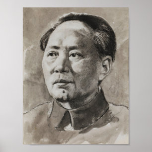 Portrait von Mao Zedong von Xu Beihong Poster