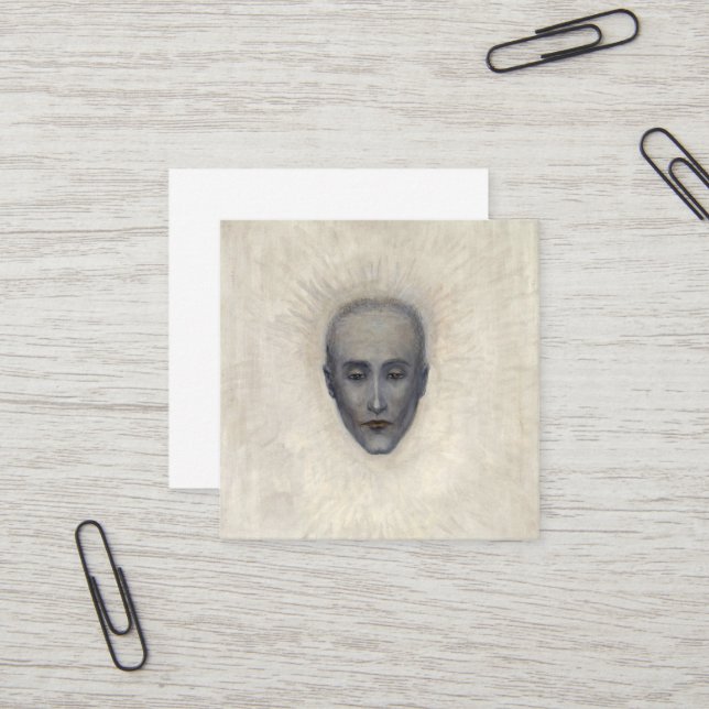 Portrait von Marcel Duchamp von Florine Stettheime Quadratische Visitenkarte (Vorderseite/Rückseite Beispiel)