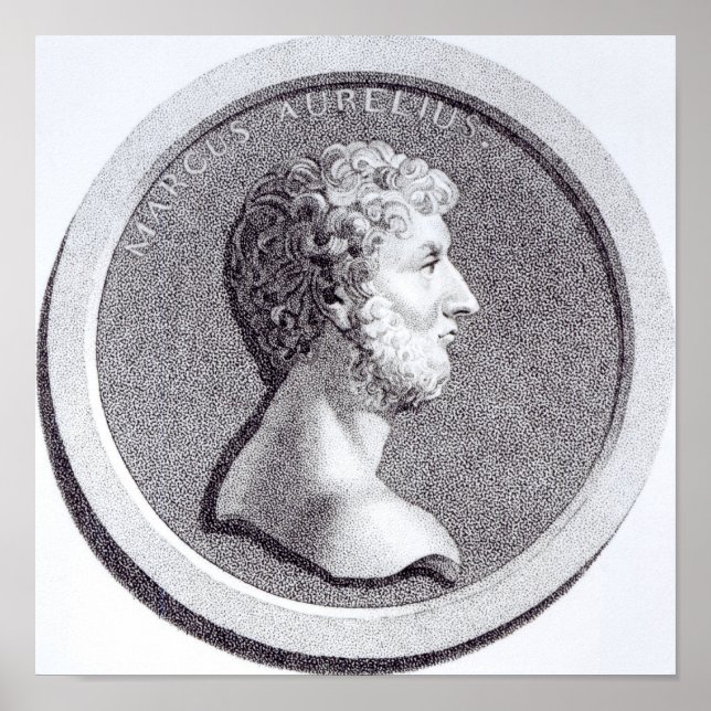 Portrait von Marcus Aurelius Poster (Vorne)