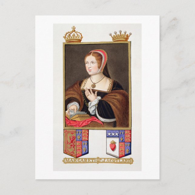 Portrait von Margaret Tudor (1489-1541) Königin vo Postkarte (Vorderseite)