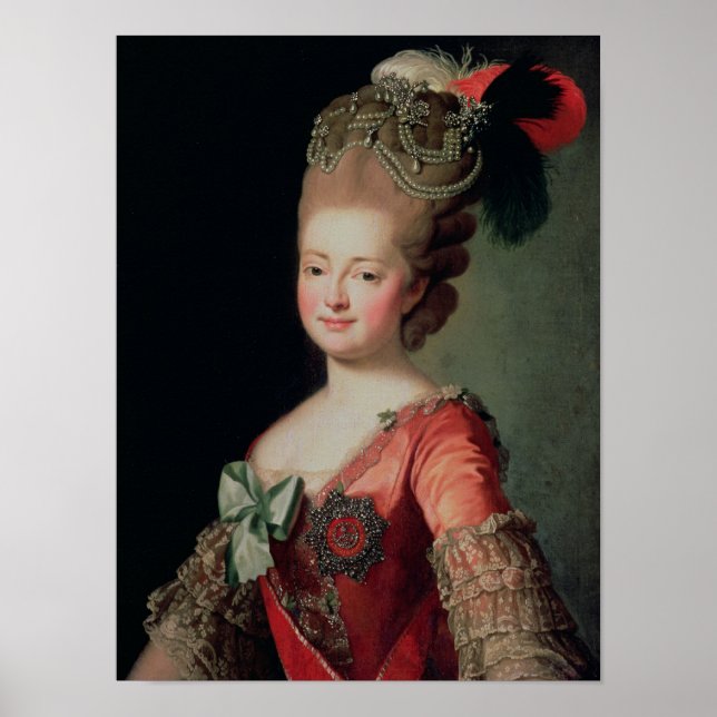 Portrait von Maria Fyodorovna Poster (Vorne)