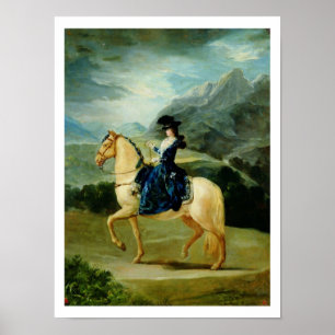 Portrait von Maria Teresa de Vallabriga auf Pferde Poster