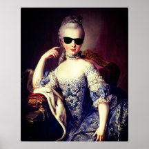Portrait von Marie Antoinette mit Sonnenbrille