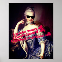 Portrait von Marie Antoinette mit Zitat von Sonnen