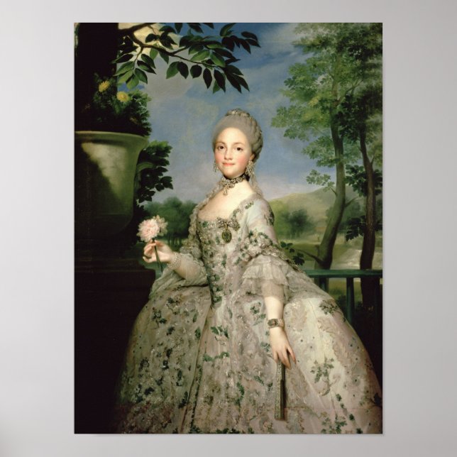 Portrait von Marie-Louise of Bourbon Poster (Vorne)