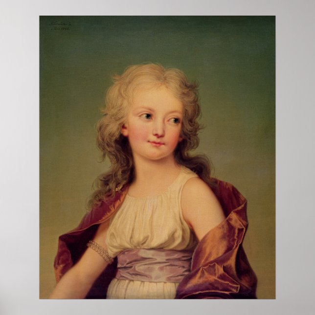 Portrait von Marie-Therese Charlotte, Frankreich Poster (Vorne)