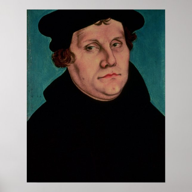 Portrait von Martin Luther, 1529 Poster (Vorne)