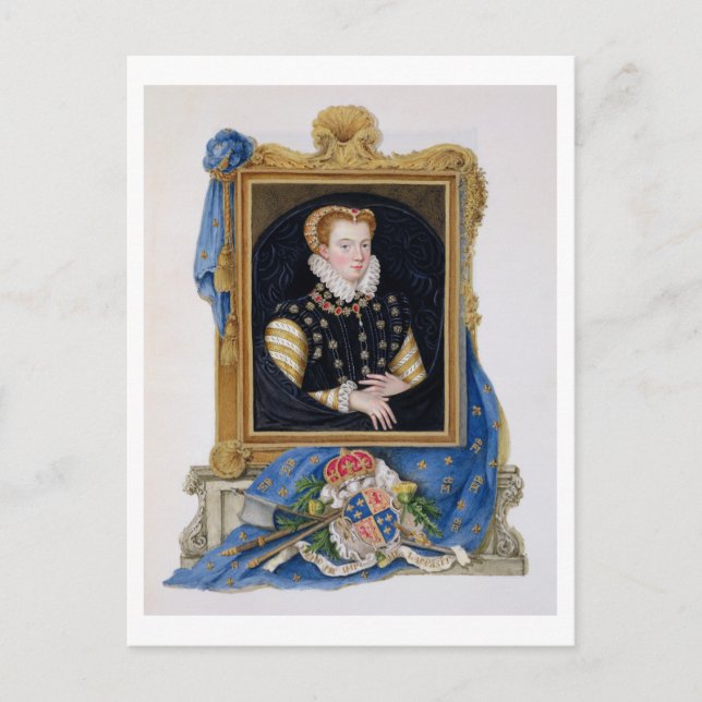 Portrait von Mary Queen of Schotten (1542-87) von  Postkarte (Vorderseite)