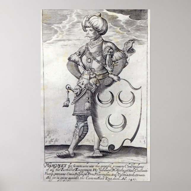 Portrait von Mehmed II Poster (Vorne)