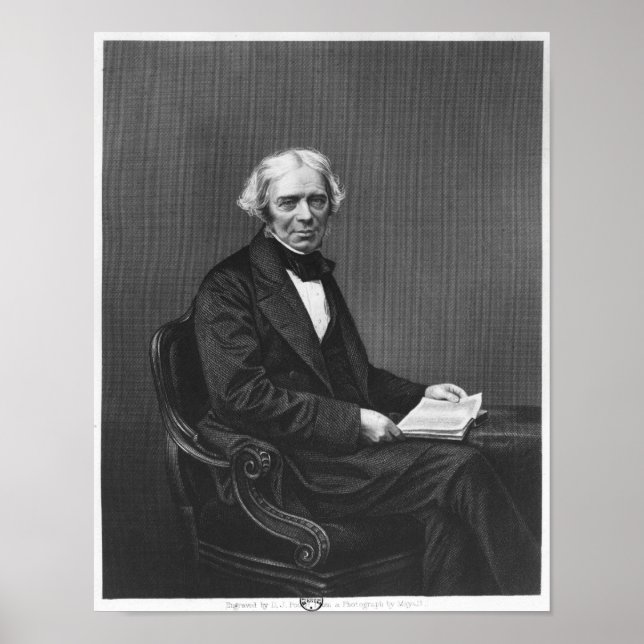 Portrait von Michael Faraday Poster (Vorne)