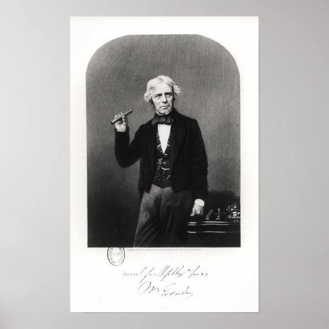 Portrait von Michael Faraday Poster (Vorne)