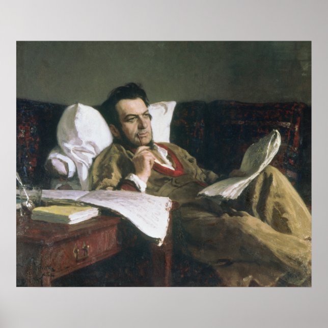 Portrait von Michail Glinka Poster (Vorne)
