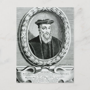 Portrait von Michel de Nostredame Postkarte