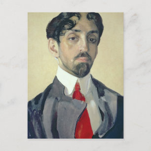 Portrait von Mikhail Kuzmin , 1909 Postkarte