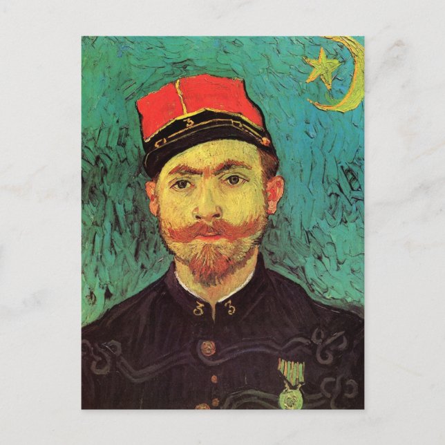 Portrait von Milliet, The Lover von Vincent van Go Postkarte (Vorderseite)