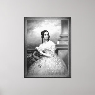 Portrait von Miss White von Joseph Désiré Court BW Leinwanddruck