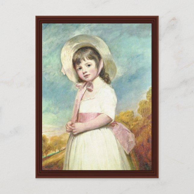 Portrait von Miss Willoughby von George Romney Postkarte (Vorderseite)