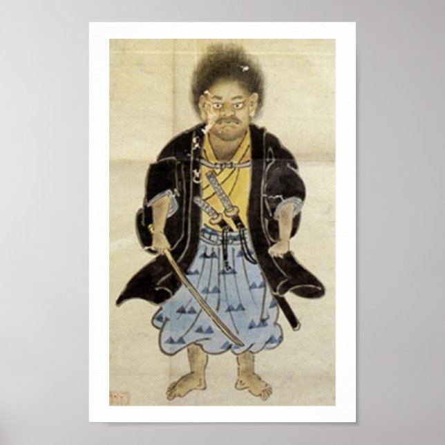 Portrait von Miyamoto Musashi als Junge, Edo-Zeit Poster (Vorne)