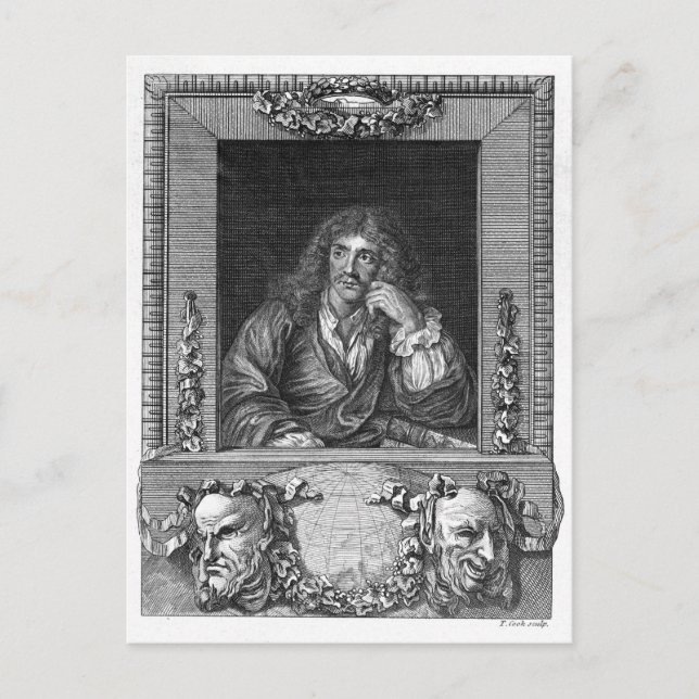 Portrait von Moliere Postkarte (Vorderseite)