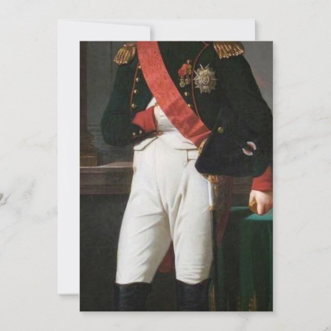 Portrait von Napoleon Bonaparte 1809 Einladung (Vorderseite)
