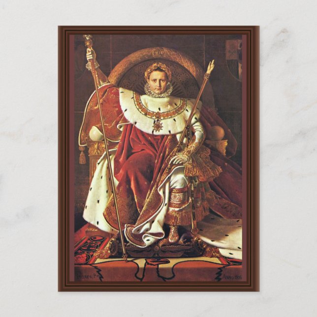 Portrait von Napoleon I. Von Ingres Jean Auguste D Postkarte (Vorderseite)
