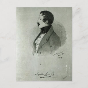 Portrait von Napoleon III. als junger Mann, 1839 Postkarte