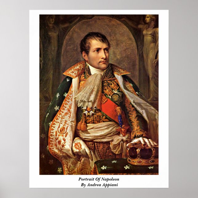 Portrait von Napoleon von Andrea Appiani Poster (Vorne)