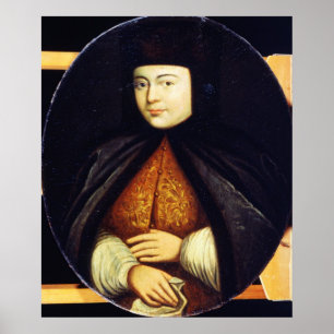 Portrait von Natalia Kirillovna Naryshkina Poster