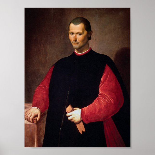 Portrait von Niccolò Machiavelli Poster (Vorne)