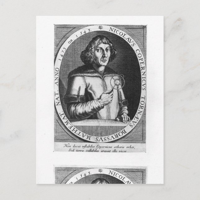 Portrait von Nicolas Copernicus Postkarte (Vorderseite)