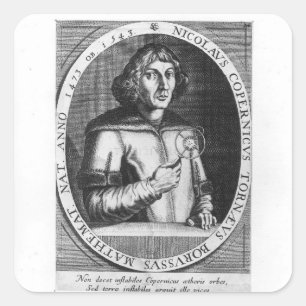 Portrait von Nicolas Copernicus Quadratischer Aufkleber
