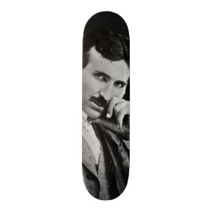 Portrait von Nikola Tesla Skateboard