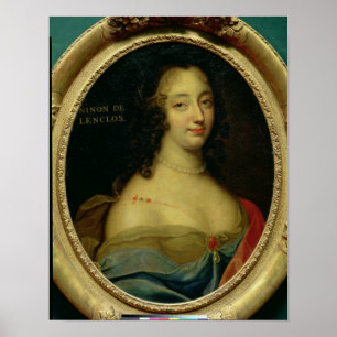 Portrait von Ninon de Lenclos Poster