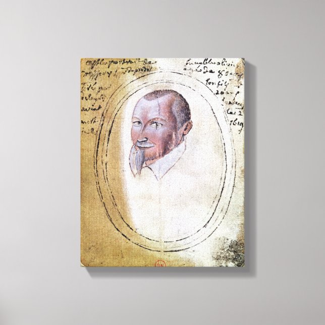 Portrait von Olivier de Serres Leinwanddruck (Vorderseite)