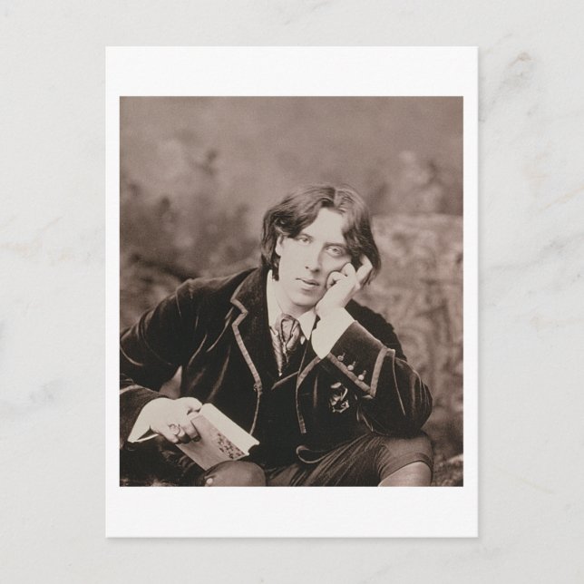 Portrait von Oscar Wilde (1854-1900), 1882 (b/w ph Postkarte (Vorderseite)