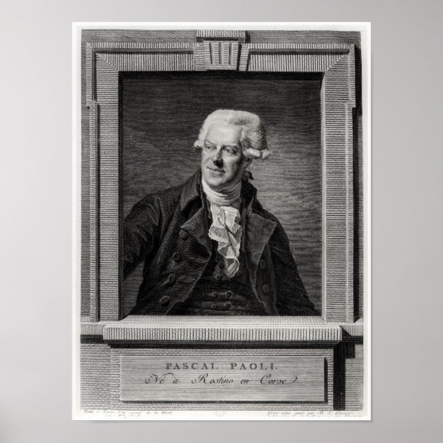Portrait von Pascal Paoli Poster (Vorne)
