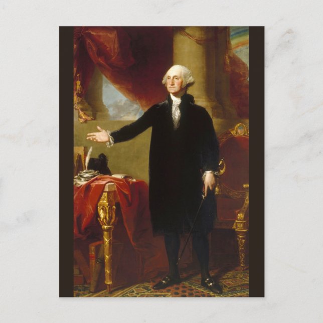 Portrait von Pater George Washington USA Postkarte (Vorderseite)