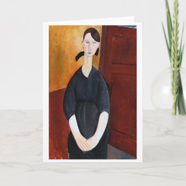 Portrait von Paulette Jourdain, Modigliani Karte (Vorderseite)
