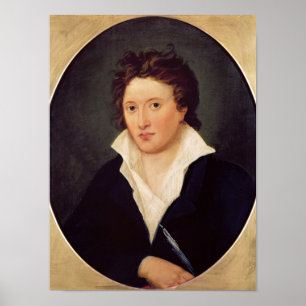 Portrait von Percy Bysshe Shelley, 1819 Poster