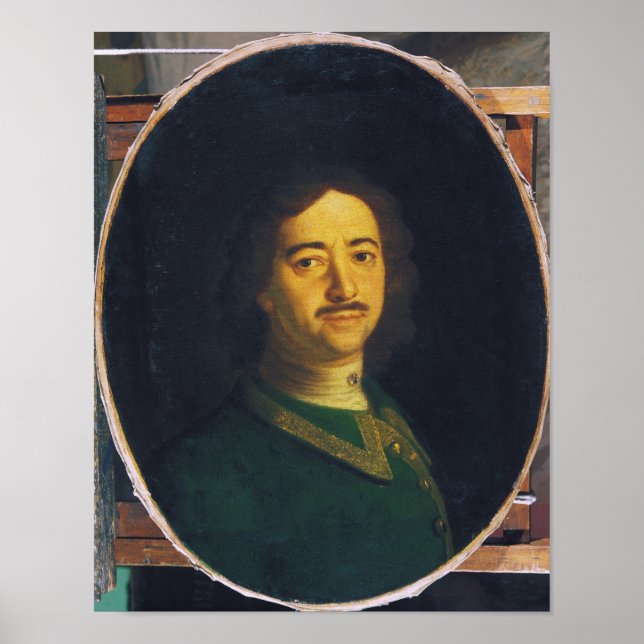 Portrait von Peter dem Großen Poster (Vorne)