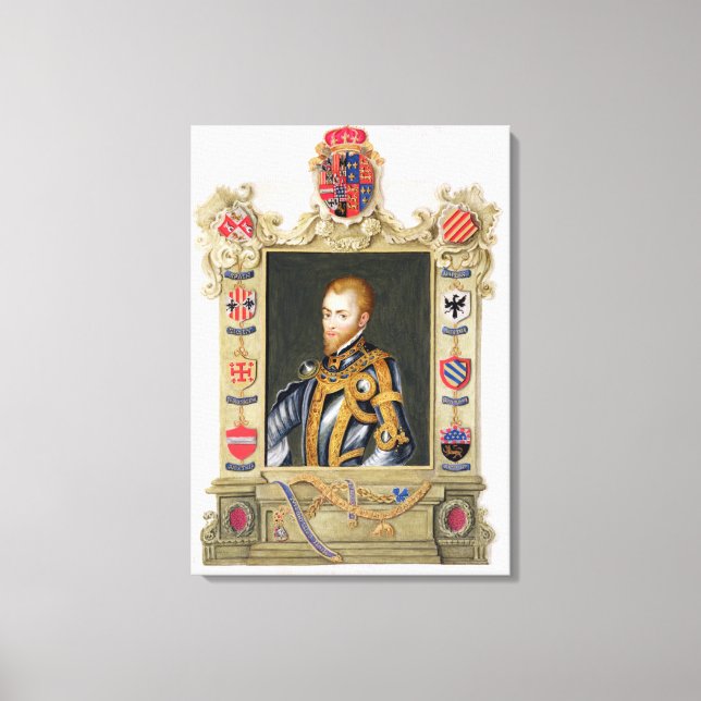 Portrait von Philip II König von Spanien (1527-199 Leinwanddruck (Vorderseite)