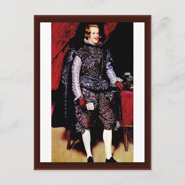 Portrait von Philip IV. von Diego Velázquez Postkarte (Vorderseite)