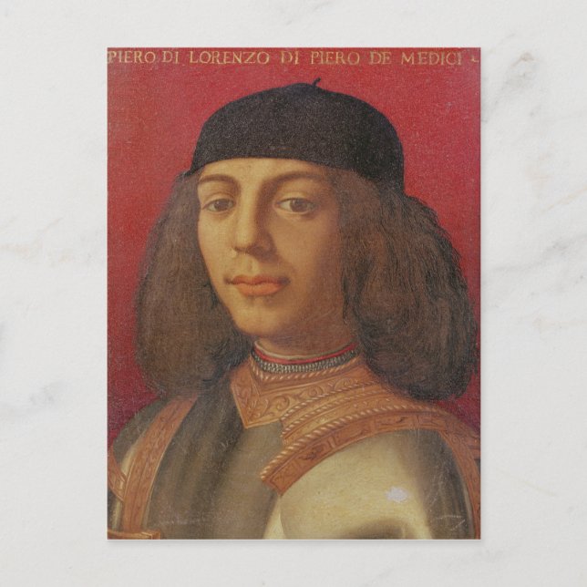 Portrait von Piero di Lorenzo de Medici Postkarte (Vorderseite)