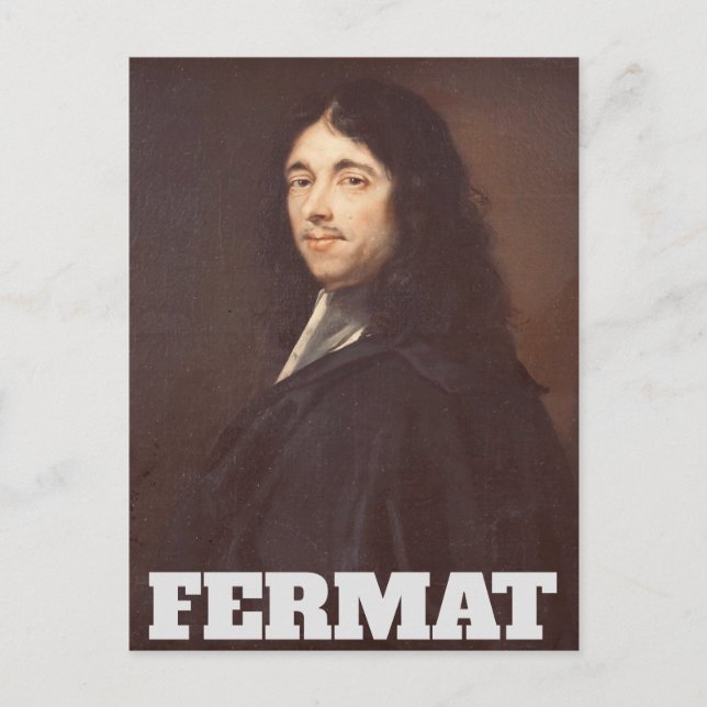 Portrait von Pierre de Fermat Postkarte (Vorderseite)