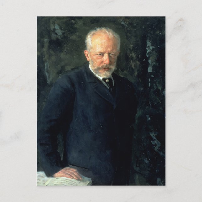 Portrait von Piotr Ilyich Tchaikovsky Postkarte (Vorderseite)