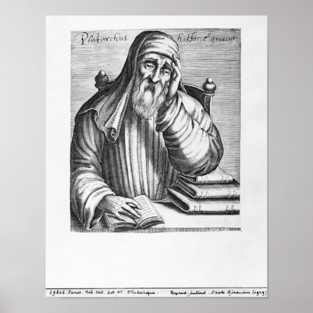 Portrait von Plutarch Poster (Vorne)