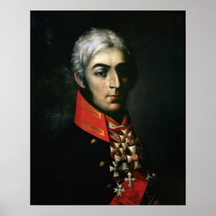Portrait von Prinz Peter Bagration Poster