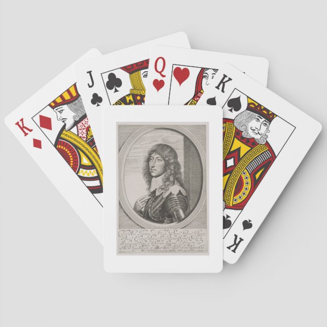 Portrait von Prinz Rupert (1619-82) Graf Palatine Spielkarten (Rückseite)