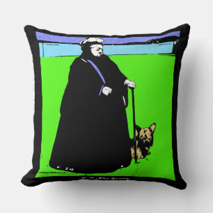 Portrait von Queen Victoria und Yorkie Dog Kissen