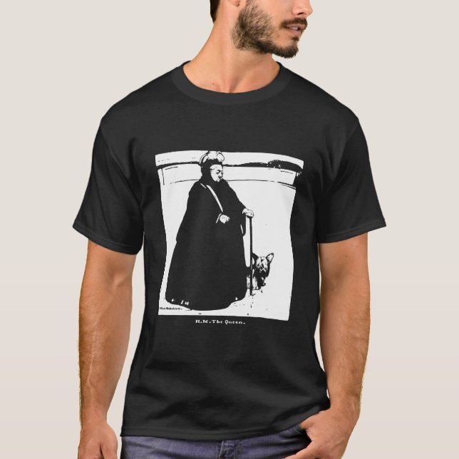 Portrait von Queen Victoria und Yorkie Dog T-Shirt (Vorderseite)